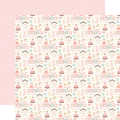 25 Pack - Carta Bella Little Lullabies Baby Girl Cardstock 12"X12"-A Little Girl's Toys - 5A003HJG-1HCMX - 810208642366