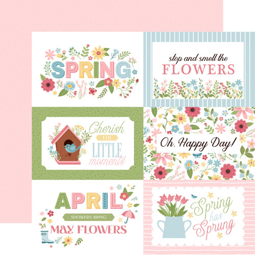 25 Pack - Echo Park In Full Bloom Cardstock 12"X12"-6x4 Journaling Cards - 5A003HGC-1HCQL - 810208643400