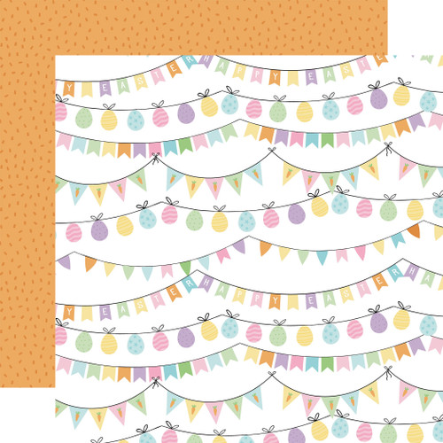 25 Pack - Echo Park Easter Basket Cardstock 12"X12"-Celebrate Easter Banners - 5A003HJK-1HCNM - 810208643158