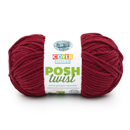 2 Pack - Lion Brand Cover Story Posh Twist Yarn-Pomegranate - 5A003HB5-1HCFG - 023032190242