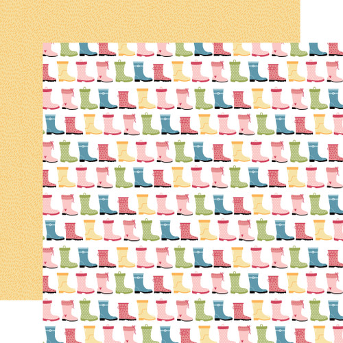 25 Pack - Echo Park In Full Bloom Cardstock 12"X12"-Put On Your Rainboots - 5A003HGC-1HCQP - 810208643387