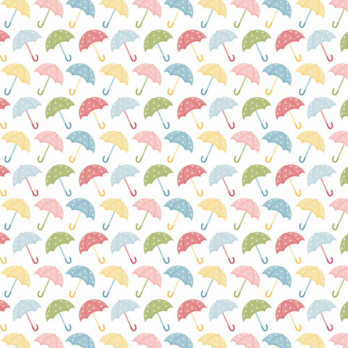 25 Pack - Echo Park In Full Bloom Cardstock 12"X12"-Hello Spring Umbrellas - 5A003HGC-1HCPY