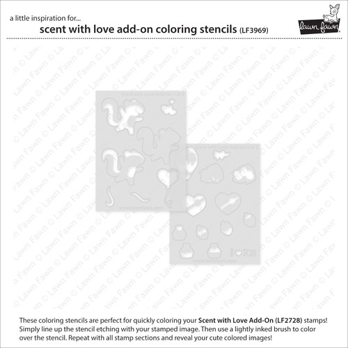 3 Pack - Lawn Clippings Coloring Stencils-Scent with Love Add-On - 5A003GS9-1HBV4