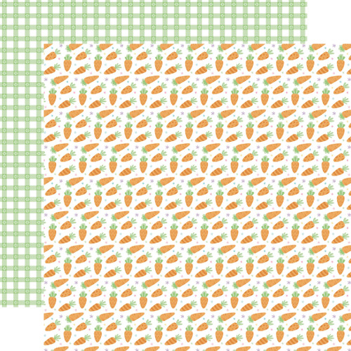 25 Pack - Echo Park Easter Basket Cardstock 12"X12"-Fresh Carrots - 5A003HJK-1HCMG - 810208643127