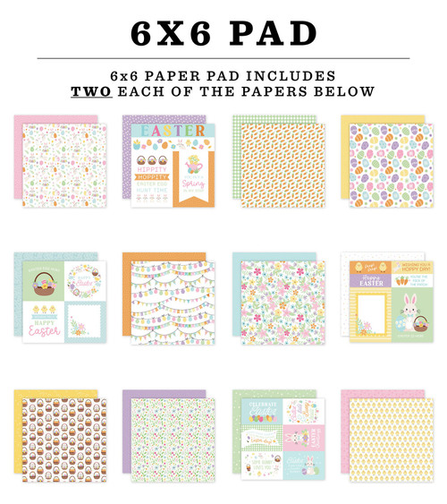 3 Pack - Echo Park Double-Sided Paper Pad 6"X6"-Easter Basket - 5A003HHW-1HCMV