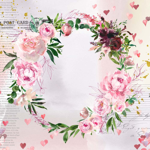 25 Pack - Memory Place Sending Love Cardstock 12"X12"-3 - 5A003H96-1HCDL