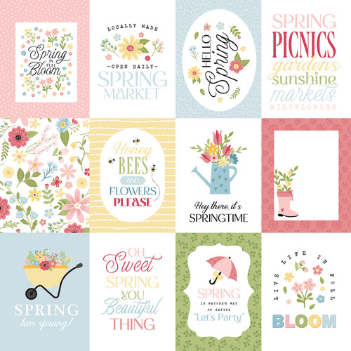25 Pack - Echo Park In Full Bloom Cardstock 12"X12"-3x4 Journaling Cards - 5A003HGC-1HCN4