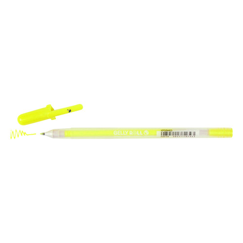 6 Pack - Sakura Moonlight 10 Bold Gelly Roll Pen-Fluorescent Yellow - 5A003GFD-1HBGT