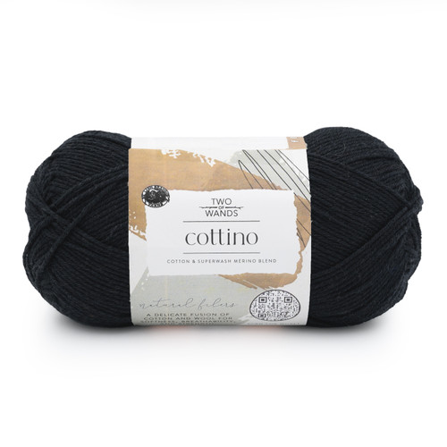 3 Pack - Lion Brand Cottino Yarn-Onyx - 5A003HB3-1HCG7 - 023032188935