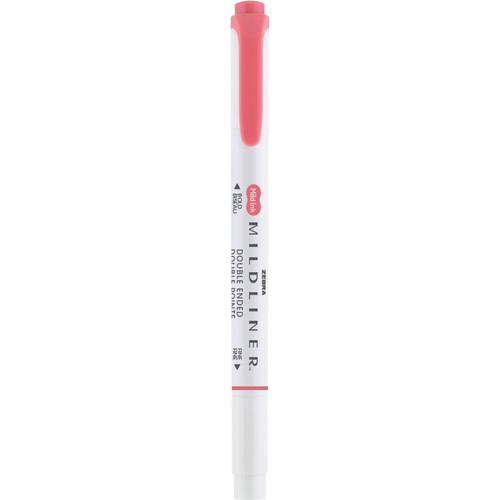 6 Pack - Zebra Midliner Dual-Tip Highlighter-Red - 5A003GCM-1HBCG