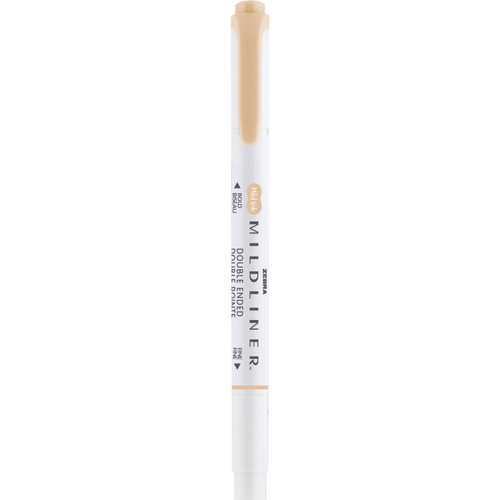 6 Pack - Zebra Midliner Dual-Tip Highlighter-Beige - 5A003GCM-1HBCH