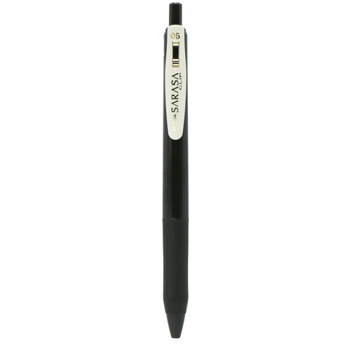 6 Pack - Zebra Sarasa Clip Vintage Gel Retractable Pen-Sepia Black - 5A003GCY-1HBD8 - 045888479708
