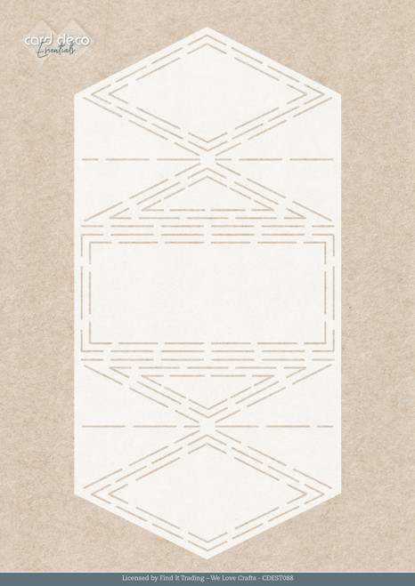 3 Pack - Find It Trading Card Deco Essentials Stencil-Frosted Diamond Card A4, Frosted Florals - 5A003G46-1HB06 - 8718715156296