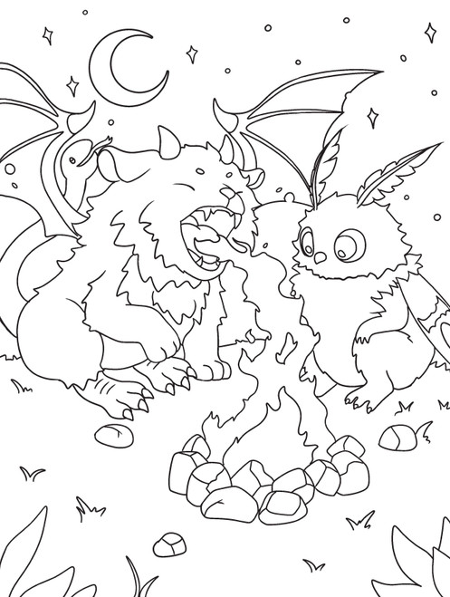 2 Pack - Cute Fantasy Creatures Coloring Book-Soft Cover - 5A003DB0-1H9K3