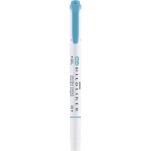6 Pack - Zebra Midliner Dual-Tip Highlighter-Smoke Blue - 5A003GCM-1HB95