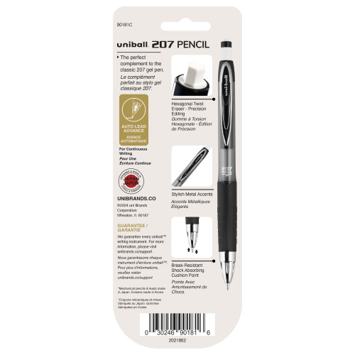 2 Pack - Uni-Ball 207 Mechanical Pencil Starter Kit 0.7mm 2/Pkg-Assorted Colors - 5A0030X4-1H2FL