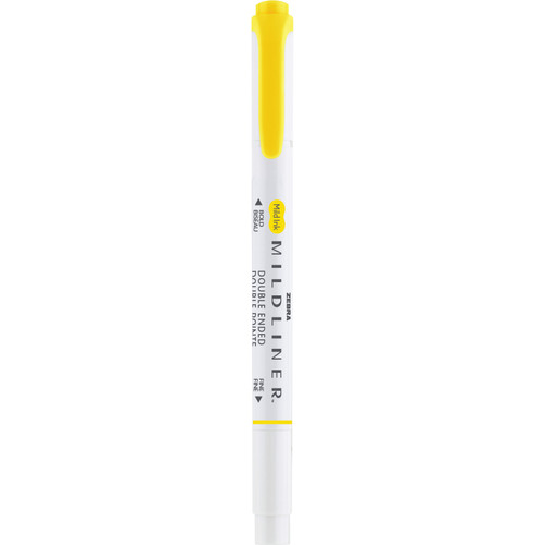 6 Pack - Zebra Midliner Dual-Tip Highlighter-Lemon Yellow - 5A003GCM-1HB9K