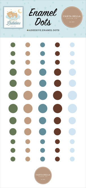 Carta Bella Adhesive Enamel Dots-Little Lullabies - Baby Boy - 5A003HH9-1HCPH - 810192599042