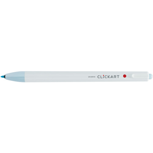 6 Pack - Zebra ClickArt Retractable Felt Tip Marker 0.6mm-Powder Blue - 5A003GCZ-1HB9S - 045888698208