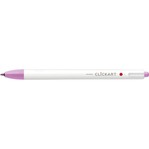 6 Pack - Zebra ClickArt Retractable Felt Tip Marker 0.6mm-Lavender - 5A003GCZ-1HB9F - 045888694804