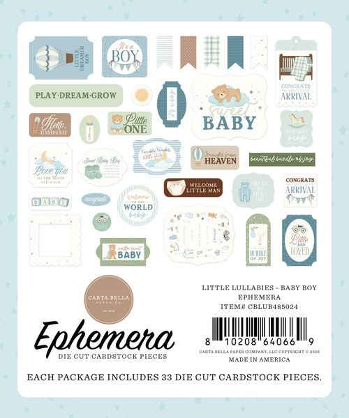 Carta Bella Ephemera-Little Lullabies - Baby Boy - 5A003HFW-1HCQ9