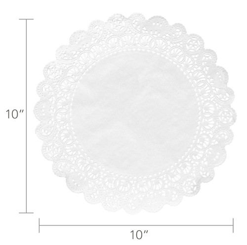 3 Pack - Hygloss Paper Lace Doilies Round 10" 36/Pkg-White - 5A003CM7-1H8XV
