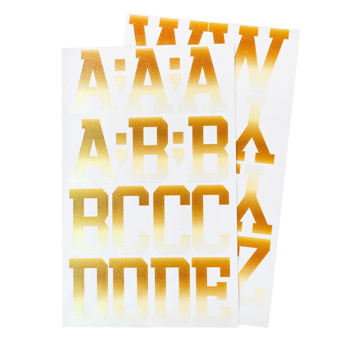 3 Pack - Sticko Alphabet Stickers-STI Gold Glitter Ombr XL ABC - 5A002QSR-1GS18