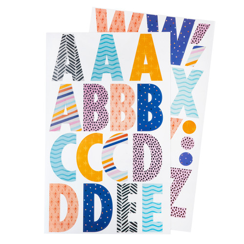 3 Pack - Sticko Alphabet Stickers-Trendy Pattern - 5A002QPB-1GS82