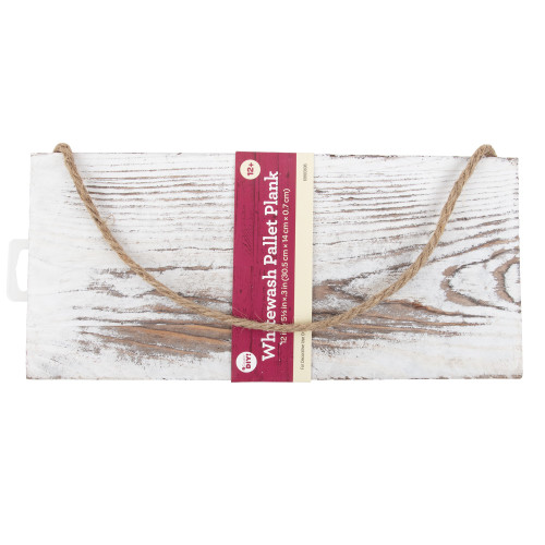 3 Pack - CousinDIY Wood Plank Whitewash with Jute Hanger 12 x 5.5-White Wash - A50024FF-G17LY