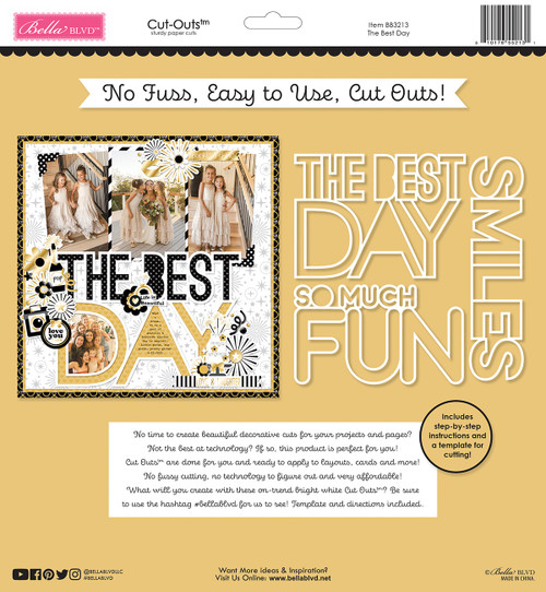Bella Blvd Let's Celebrate! Cut-Outs-The Best Day - 5A003HD7-1HCLC - 810176552131