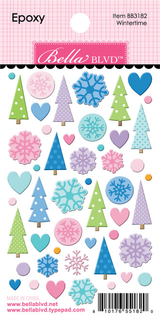 Snowflake Season Epoxy Stickers-Wintertime - 5A003HCN-1HCLR - 810176551820