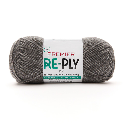 3 Pack - Premier Re-Ply Yarn-Charcoal - 5A003G3L-1H9YR - 840166867136