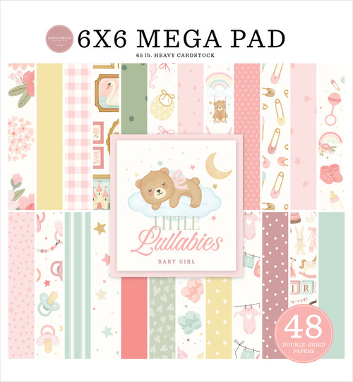 Echo Park Cardmakers Mega Pad 6"X6"-Little Lullabies - Baby Girl - 5A003HFT-1HCR5 - 810208642465