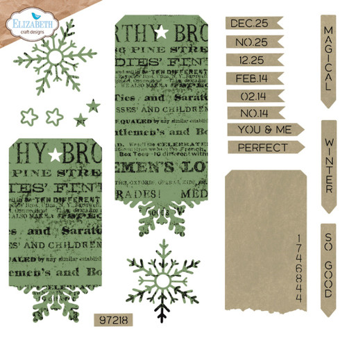 Elizabeth Craft Metal Die-Winter Tags - 5A003GRK-1HBM7