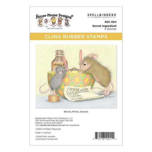 House Mouse Cling Rubber Stamp-Secret Ingredient - 5A003H1J-1HC6V - 810176102114