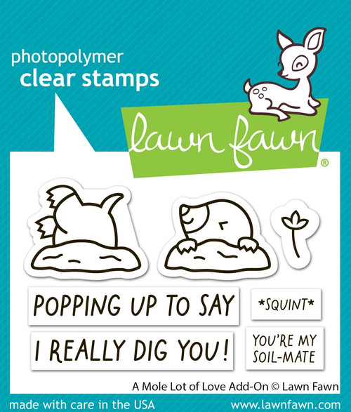 Lawn Fawn Clear Stamps-A Mole Lot of Love Add-On - 5A003GS5-1HBTN - 783385670289