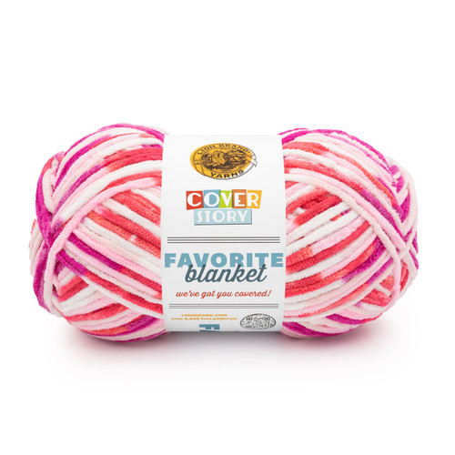 Lion Brand Cover Story Favorite Blanket Yarn-Bubblegum - 5A003HB4-1HCGY - 023032139814