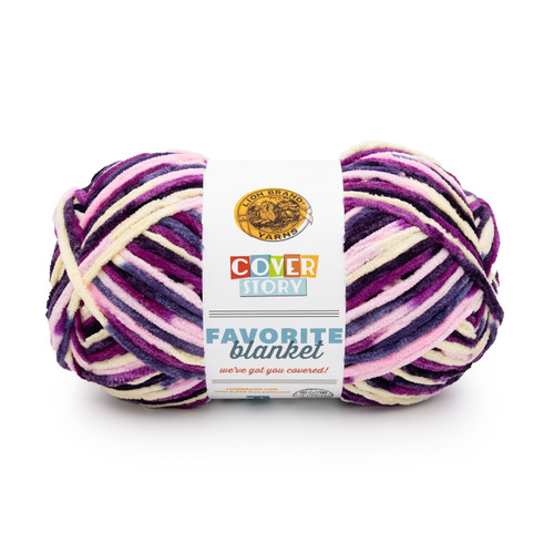Lion Brand Cover Story Favorite Blanket Yarn-Grape Soda - 5A003HB4-1HCH2 - 023032139838