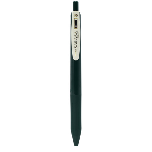Zebra Sarasa Clip Vintage Gel Retractable Pen-Green Black - 5A003GCY-1HBD5 - 045888479401