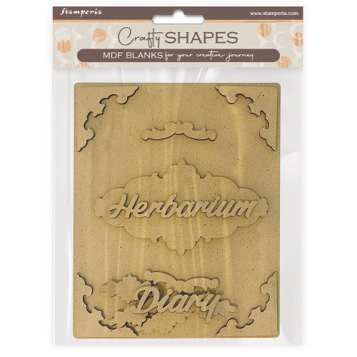 Stamperia Crafty Shapes-Herbarium Silvae Diary Cover - 5A003GFR-1HBGZ - 5993110048824