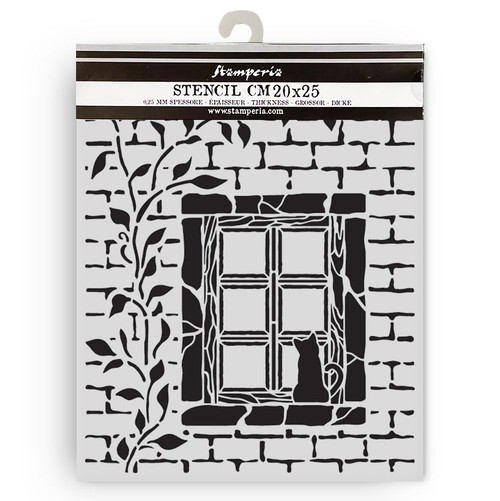 Stamperia Stencil 7.87"X9.84"-Herbarium Silvae Country Window - 5A003GFW-1HBH1 - 5993110048947