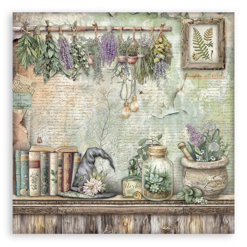 Stamperia Single-Sided Paper Pad 12"X12" 22/Pkg-Herbarium Silvae - 5A003GGQ-1HBGY