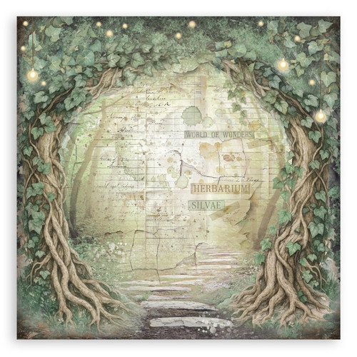 Stamperia Single-Sided Paper Pad 12"X12" 22/Pkg-Herbarium Silvae - 5A003GGQ-1HBGY