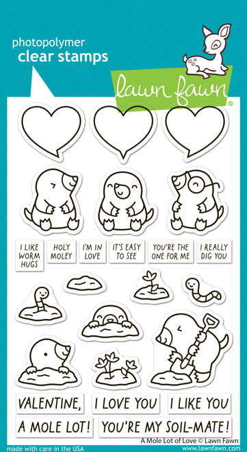Lawn Fawn Clear Stamps-A Mole Lot of Love - 5A003GSB-1HBV7 - 783385670258