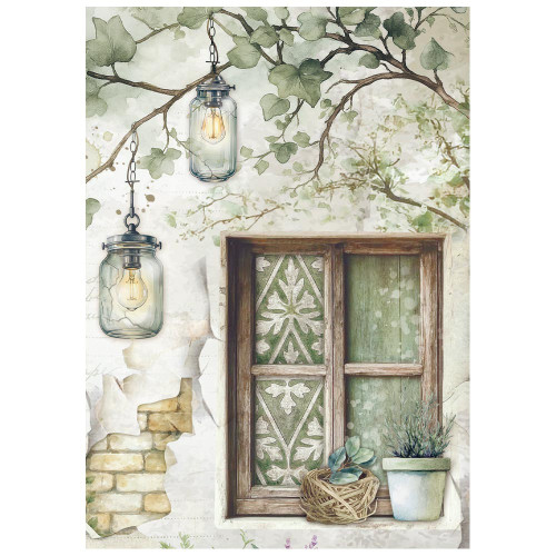 Stamperia Rice Paper A6 8/Pkg-Herbarium Silvae - 5A003GG0-1HBHB