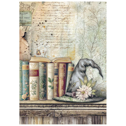 Stamperia Rice Paper A6 8/Pkg-Herbarium Silvae - 5A003GG0-1HBHB