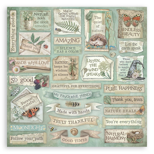 Stamperia Scrapbooking Pad 8"X8" 10/Pkg-Herbarium Silvae - 5A003GH1-1HBHG