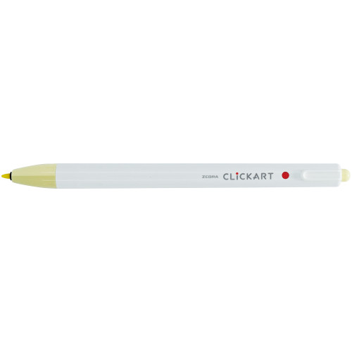 Zebra ClickArt Retractable Felt Tip Marker 0.6mm-Lemon - 5A003GCZ-1HBBL - 045888698505