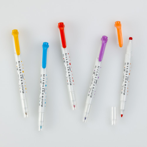 Zebra Midliner Dual Tip Marker Assortment 5/Pkg-Stamp - 5A003GCR-1HBBH