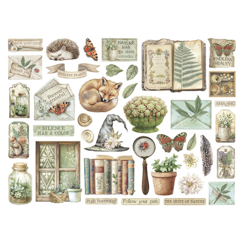 Stamperia Pad, Die Cuts And Ephemera-Herbarium Silvae - 5A003GG8-1HBHH